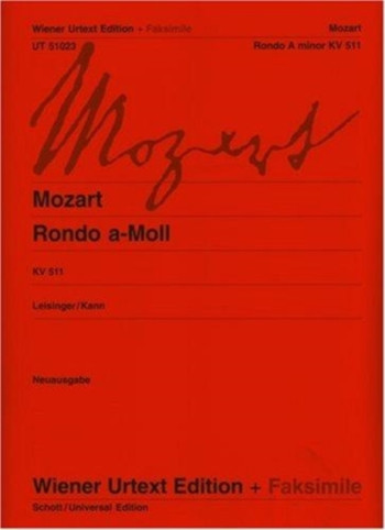 Rondo: A Minor: Kv511: Piano   (Wiener Urtext)