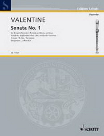 Sonata No 1: F Major: Descant Recorder and Piano