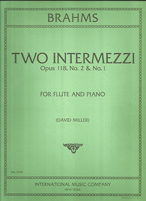 Two Intermezzi Op.118/1and2: Flute & Piano (Internationanl)