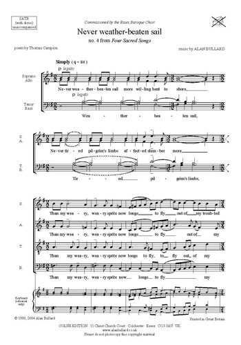 Never Weather Beaten Sail-satb-vocal (bullard)