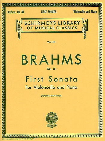 Sonata E Minor No.1 Op.38: Cello & Piano (Schirmer)
