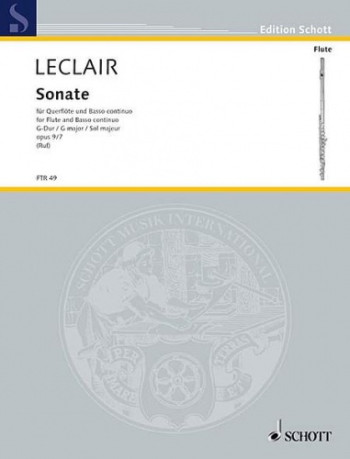 Sonata: G Major: Op9: Flute & Piano (Schott)