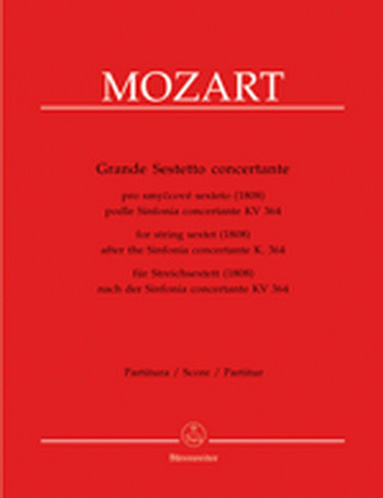 Mozart: Grande Sestetto Concertante: String Sextet: Kv364: Parts