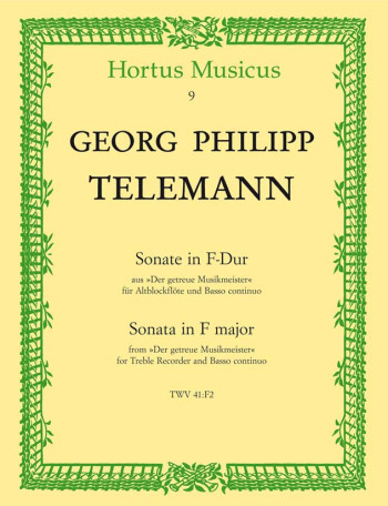 Sonata: F Major: Treble Recorder and Piano (Hortus Musicus)