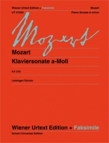 Sonata: A Minor:  Kv310: Piano   (Wiener Urtext)