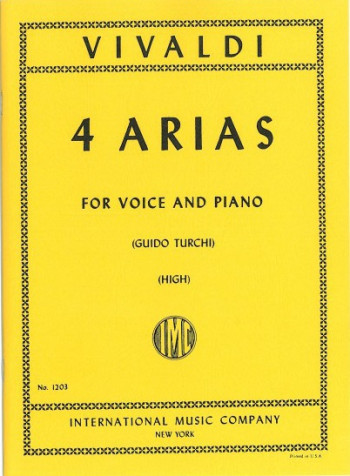 4 Arias: Voice and Piano