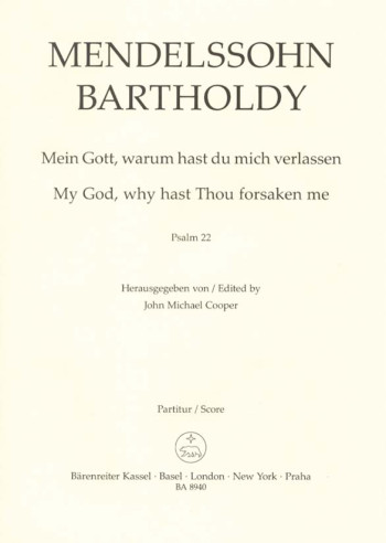 My God Hast Thou Forsaken Me: Psalm 22: Vocal Score Satb (Barenreiter)