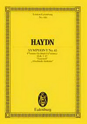 Symphony No.45 F Minor: Farewell: Miniature Score