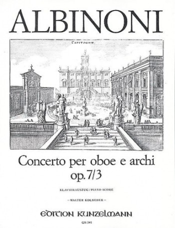 Oboe Concerto Op.7/6: Oboe & Piano   (Kunzelmann)