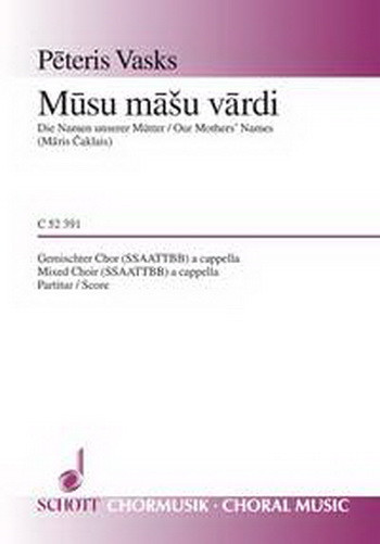 Masu Masu Vardi: Our Mothers Name: Ssaattbb: Mixed Choir
