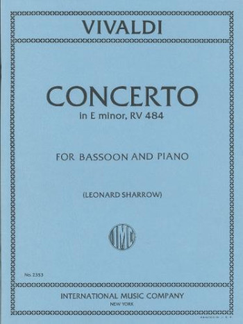 Bassoon Concerto E Minor: Rv484: Bassoon & Piano (International)