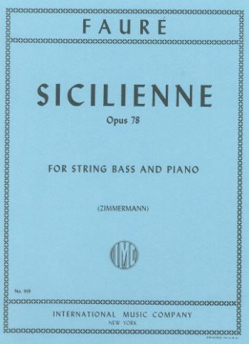 Sicilienne: Op78: Double Bass
