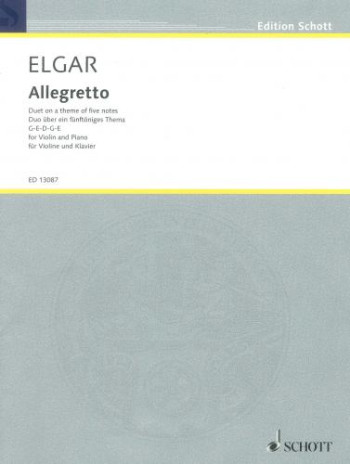 Allegretto: Theme On 5 Notes: Violin and Piano
