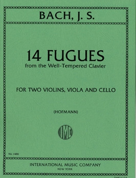 14 Fugues (from Well-Tempered Clavier): 2 Violins Viola And Cello  (hofmann)