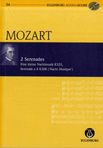 Two Serenades: K525 and K388: Miniature Score  (Audio Series No 34)