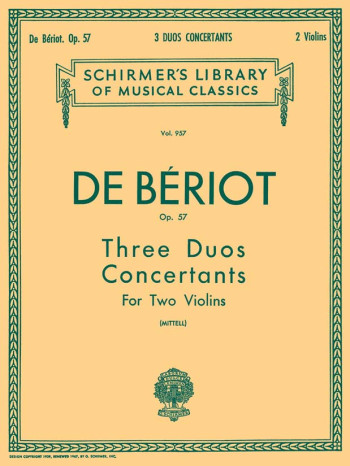 3 Duos Concertante Op.57: 2 Violins (Schirmer)