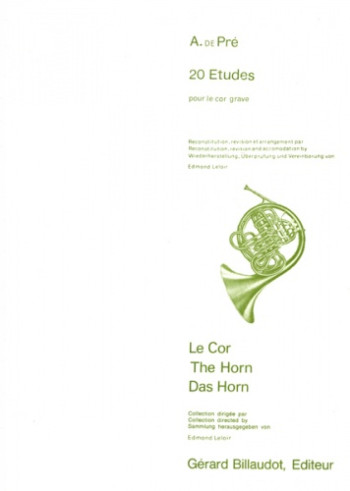 20 Etudes Pour Cor Grave: (20 Studies) French Horn (Billaudot)
