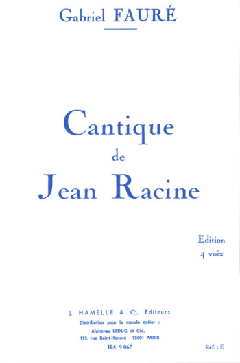 Cantique De Jean Op11: Satb: Choir Part (leduc)