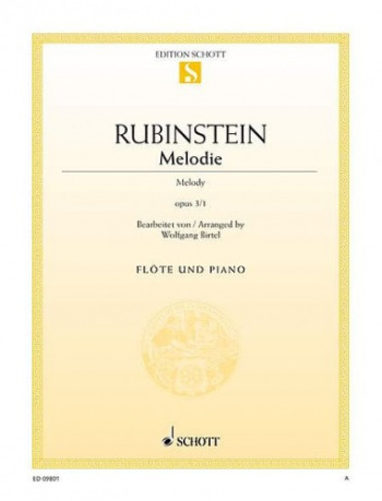 Melody In F: Op3 No1: Flute & Piano (Schott)