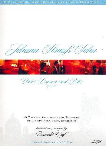 Strauss: Unter Donner Und Blitz Op324: String Quartet: Score and Parts