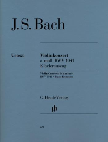 Violin Concerto A Minor No.1 Bwv1041: Violin & Piano (Henle)