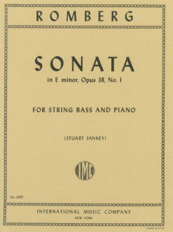 Sonata E Minor Op.38/1 Double Bass & Piano (International)