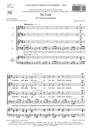 The Toad: Satb: Unaccompanied: Vocal