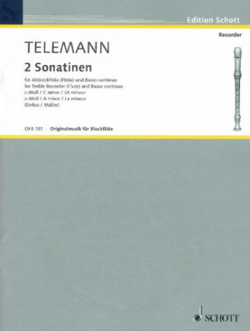 2 Sonatinen: C Minor/A Minor: Treble Recorder and Piano