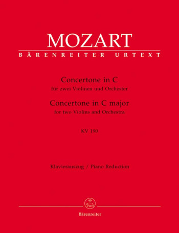 Concerttone  C Kv190: 2 Violins and Piano  (Barenreiter)