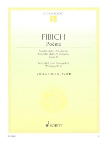 Poeme: Op39: Viola and Piano