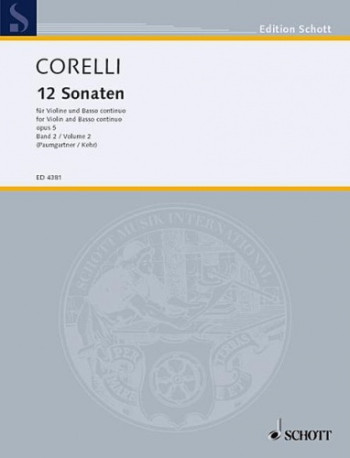 12 Sonatas Op 5: Vol.2: Sonatas 7-12: Violin and Piano