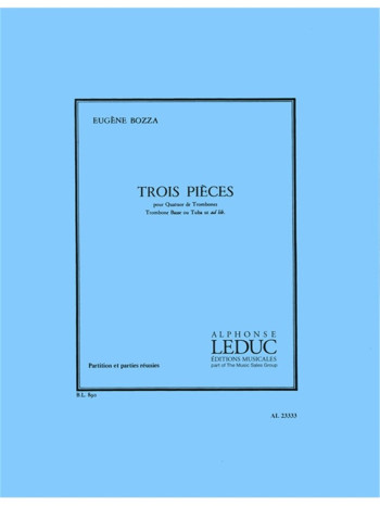 3 Pieces For  4 Trombones: Quartet (Leduc)