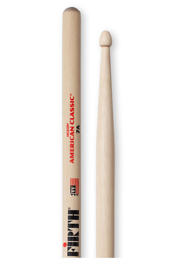 Drum Stick 7A: Vic Firth American Classic: Hickory Wood Tip