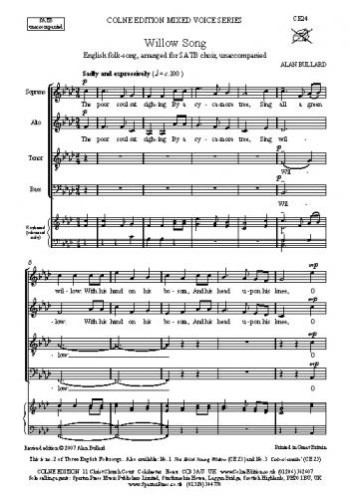 Willow Song: SATB Unaccompanied