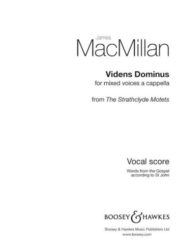 Videns Dominus: Vocal: SATB