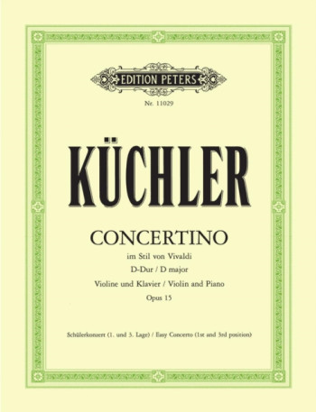 Concertino D Op.15: In The Style Of Vivaldi: Violin & Piano (Peters)