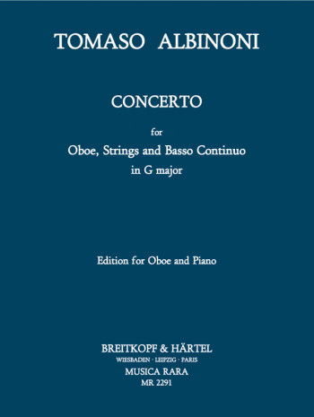 Oboe Concerto G Major Oboe & Piano (Breitkopf)