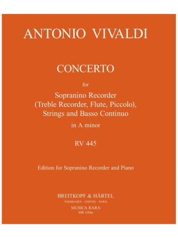 Concerto: A Minor: Rv445: Sopranino/Treble Recorder and Piano (Breitkopf)