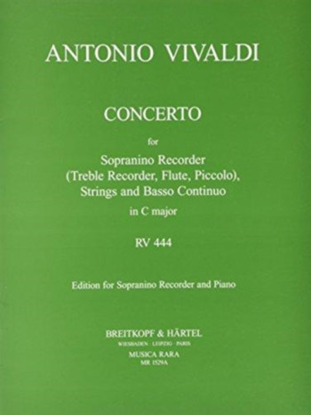 Concerto: C Major: Rv444: Sopranino/Treble Recorder and Piano (Breitkopf)