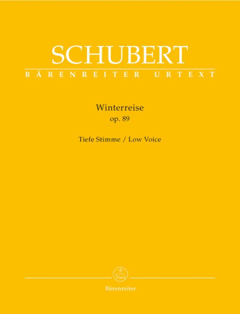 Winter Journey The Op.89 (Die Winterreise) Low Voice And Piano: Urtext (Barenreiter)