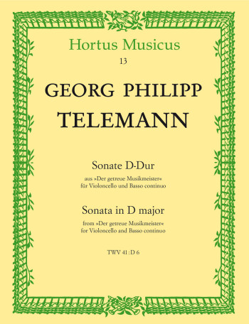 Sonata In D Major TWV 41:D6: From 'Der Getreue Musikmeister: Cello & Piano'