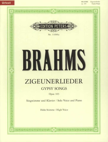 Gypsy Songs Op.103: Zigeunerlieder: High Voice & Piano (Peters)