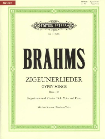 Gypsy Songs Op.103: Zigeunerlieder: Medium Voice & Piano (Peters)