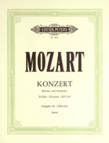Concerto In D Major: Kv451: No.16: Piano  (Peters)