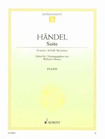Suite In D Minor HWV 437: Piano (Schott Ed)