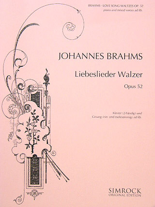 Liebeslieder: Love Song Waltzes Op52: Vocal Score