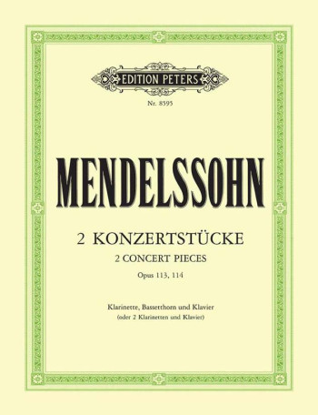 Concert Pieces Op.113 And 114: Clarinet & Piano (Peters)