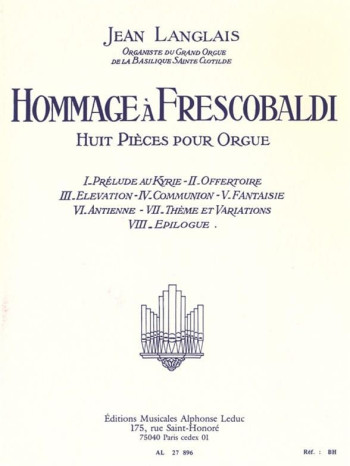 Hommage To Frescobaldi - Organ