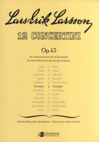 Concertino Trumpet And Piano (Gehrmans)