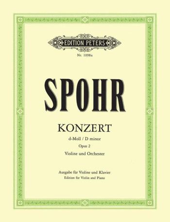 Violin Concerto D Minor Op.2: Violin & Piano (Peters)